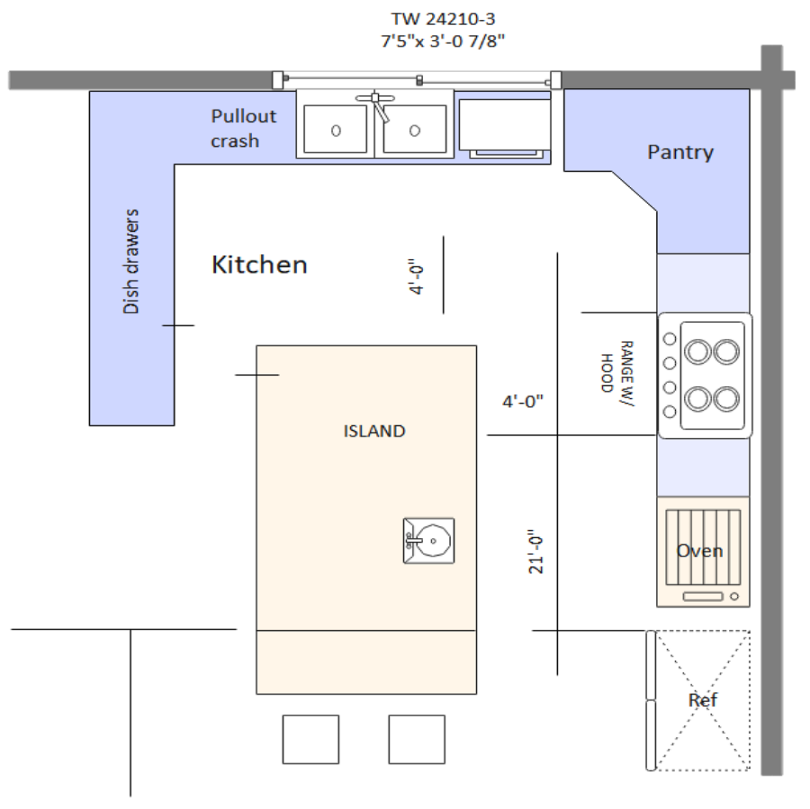 Free Editable Kitchen Floor Plan Examples & Templates EdrawMax Free Editable Kitchen Floor Plan Examples & Templates EdrawMax