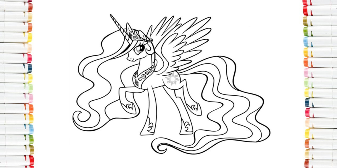 🦄 MY LITTLE PONY Coloring Pages - How to color Princess Celestia 🦄 MY LITTLE PONY Coloring Pages - How to color Princess Celestia